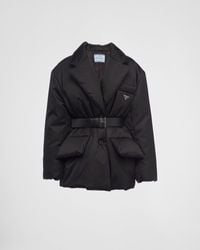 Prada - Re-Nylon Belted Nylon-Down Jacket - Lyst