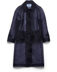 Prada - Single-Breasted Crinoline Coat - Lyst