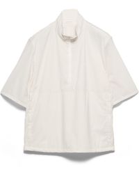 Prada - Short-Sleeved Re-Nylon Blouson Jacket, Chalk - Lyst