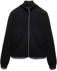 Prada - Cárdigan De Lana Y Cachemir Con Cremallera - Lyst