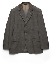 Prada - Single-Breasted Wool Jacket - Lyst