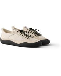 Prada - Speedrock Re-Nylon And Suede Sneakers, Size 5 - Lyst