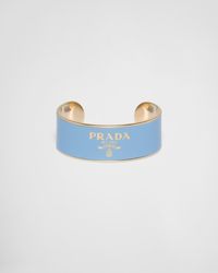 Prada - Manschettenarmband Aus Emailliertem Metall - Lyst