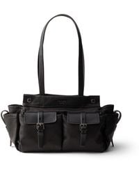 Prada - Medium Leather Route Tote Bag - Lyst
