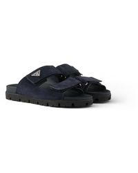 Prada - Suede Band Sandals - Lyst