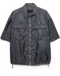 Prada - Short-Sleeved Light Re-Nylon Shirt, Iron - Lyst