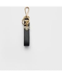 Prada - Saffiano Leather Key Ring - Lyst