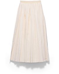 Prada - Gonna Lunga A Pieghe - Lyst