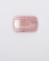 Prada - Logo-Lettering Hair Clip - Lyst