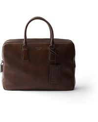 Prada - Leather Work Bag - Lyst