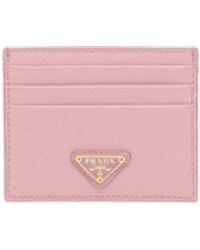 Prada - Saffiano Leather Card Holder - Lyst