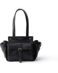 Prada - Route Mini Tote Bag Aus Leder, Damen - Lyst