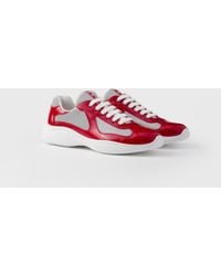 Prada - America's Cup Patent Leather & Technical Fabric Sneakers - Lyst