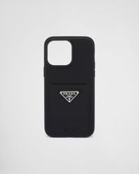Prada - Saffiano Leather Cover For Iphone 14 Pro Max - Lyst