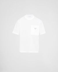 Prada - Re-nylon And Jersey T-shirt - Lyst