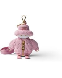 Prada - Soft Robot Knit Keychain Charm - Lyst