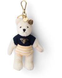 Prada - Teddy Bear Key Ring Charm With Metal Ring - Lyst