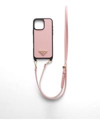 Prada - Iphone-16-Pro-Max-Hülle Aus Saffiano-Leder Mit Schulterriemen, Damen - Lyst
