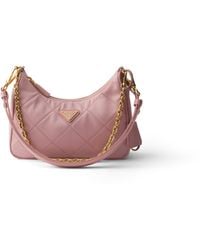 Prada - Re-Edition Quilted Re-Nylon Mini-Bag, Peach - Lyst