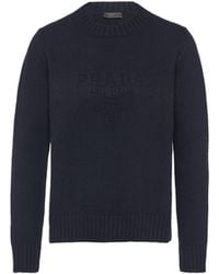 Prada - Wool And Cashmere Crew-Neck Sweater - Lyst