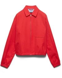 Prada - Gabardine Blouson Jacket - Lyst