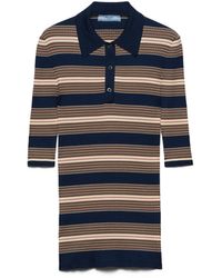Prada - Polo De Algodón A Rayas, Mujer, Talla - Lyst