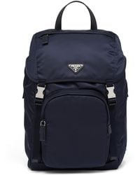 Prada - Re-Nylon And Saffiano Leather Backpack - Lyst