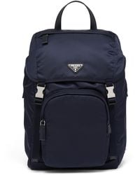 Prada - Re-Nylon And Saffiano Leather Backpack - Lyst