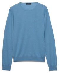 Prada - Superfine Wool Crew-Neck Sweater - Lyst