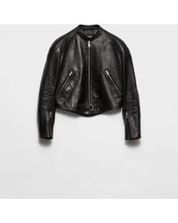Prada - Leather Jacket - Lyst
