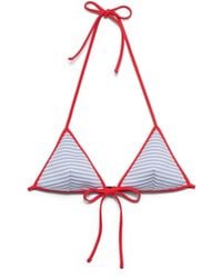 Prada - Interlock Jersey Bikini Top, Periwinkle - Lyst