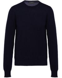 Prada - Cable-knit Cashmere Crew-neck Sweater - Lyst