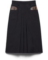 Prada - Kid Mohair Midi Skirt - Lyst