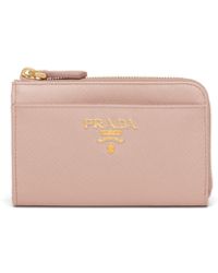Prada - Saffiano Leather Keychain - Lyst
