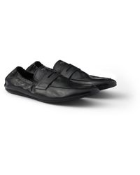 Prada - Shuffle Antiqued Leather Loafers - Lyst