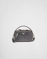 Prada - Odette Crystal-studded Satin Mini-bag - Lyst