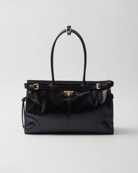 Prada - Grand Sac À Main Bonnie En Cuir - Lyst