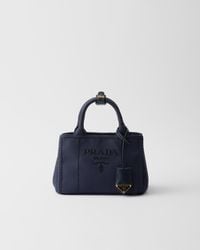Prada - Jardinière Mini Cotton Canvas Handbag - Lyst