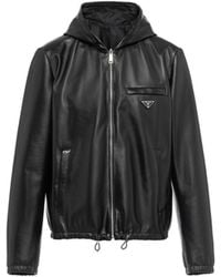 Prada - Reversible Nappa And Re-Nylon Blouson Jacket - Lyst