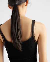 Prada - Top Aus Gerippter Baumwolle - Lyst
