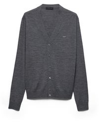 Prada - Superfine Wool Cardigan - Lyst