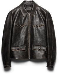 Prada - Chaqueta De Napa, Hombre, Talla - Lyst