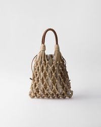 Prada - Medium Cotton Macramé Bag - Lyst