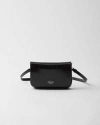 Prada - Brushed Leather Mini-Bag With Shoulder Strap - Lyst