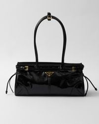 Prada - Bonnie Medium Handtasche Aus Naplak-Lackleder - Lyst