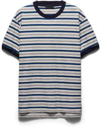 Prada - Striped Cotton T-Shirt - Lyst