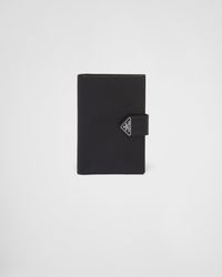 Prada - Saffiano Leather Passport Holder - Lyst