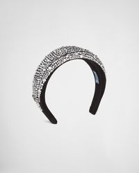 Prada Satin Headband in Metallic | Lyst