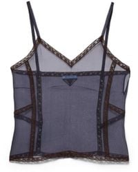 Prada - Organza Intarsia Top - Lyst