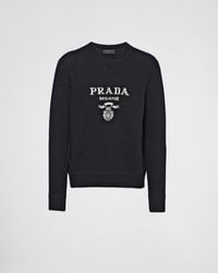 Prada - Wool And Cashmere Crew-neck Sweater - Lyst